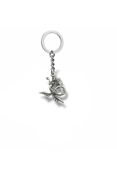 Herşey Nota Chinese Dragon Figured Metal Keychain –Power, Wisdom and Luck Themed Far East Symbol Accessory