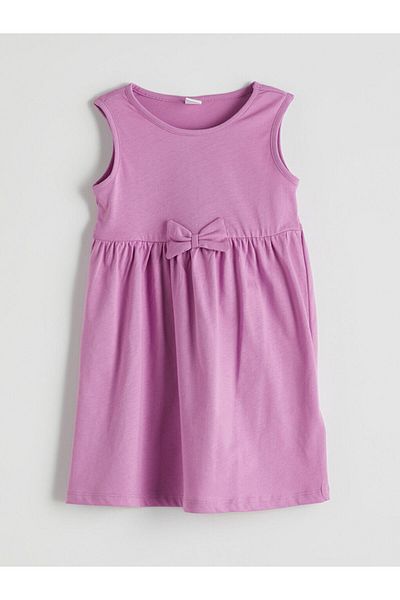 LC Waikiki Crew Neck Girls' Combed Cotton Dress 2-Piece