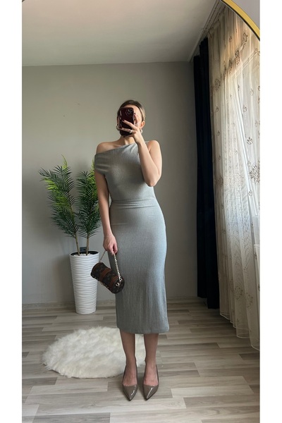 ensbutik Low Sleeve Midi Dress
