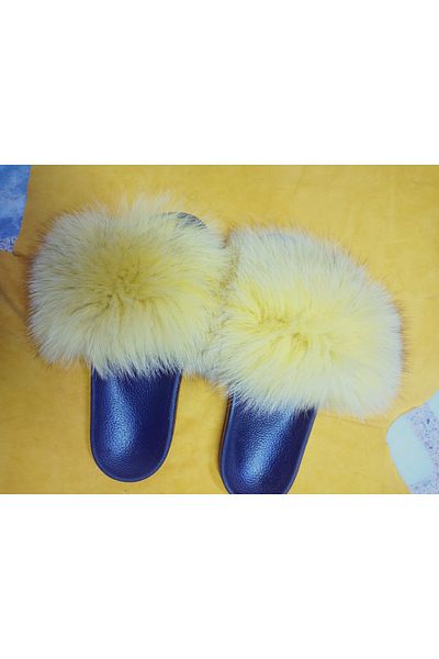 hoaryage Genuine Mink Fur Slippers