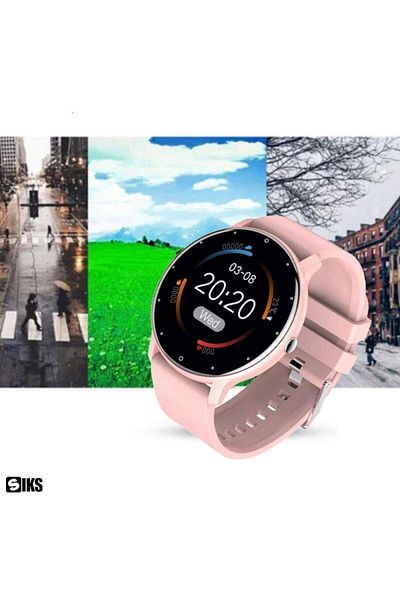 SIKS Smartwatch, Full Touch, Compatible With Ios And Android, Hd Microphone, Sleep Monitoring, Pink