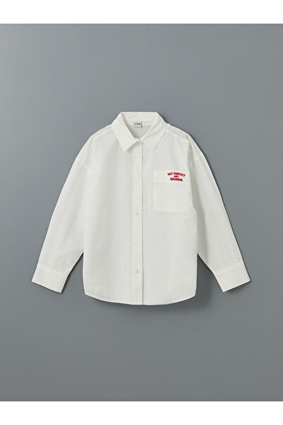 LC Waikiki Дългоръкавна блуза за момичета в цвят екрю от GiyÇık Store