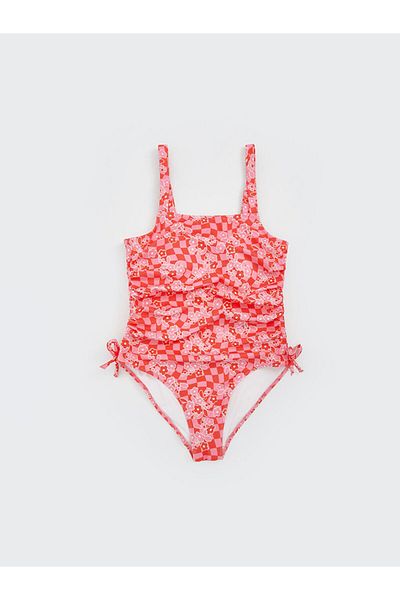 LC Waikiki Floral Girl's Swimsuit with Uv Protection