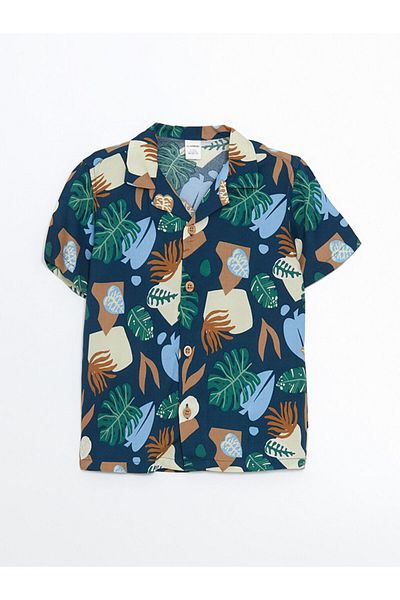 LC Waikiki Gray Regular Fit Printed Boy's Shirt