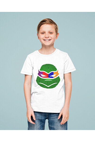 SEVBANO Παιδικό μπλουζάκι με στάμπα Ninja Turtles Unisex Cartoon (Ηλικία 1-12)