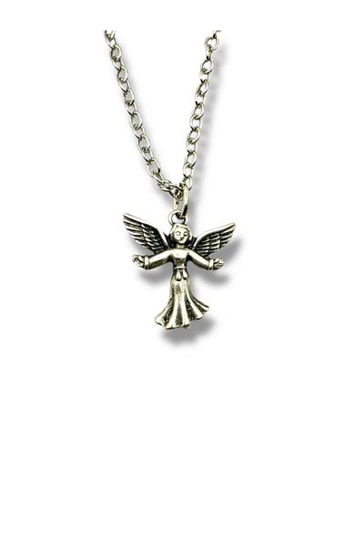 Herşey Nota Minimal Angel Figured Unisex Necklace – Elegant Protection and Spiritual Themed Accessory with 60 cm Chain