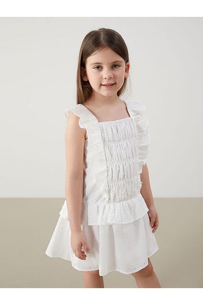 LC Waikiki Square Neck Girl's Lace Dress