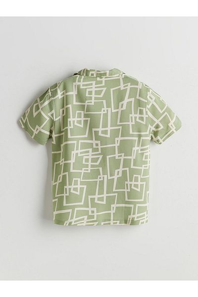 LC Waikiki Gray Regular Fit Printed Boy's Shirt