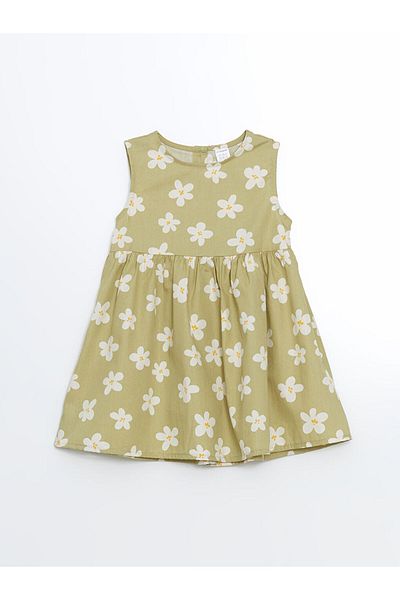 LC Waikiki Crew Neck Floral Baby Girl Dress