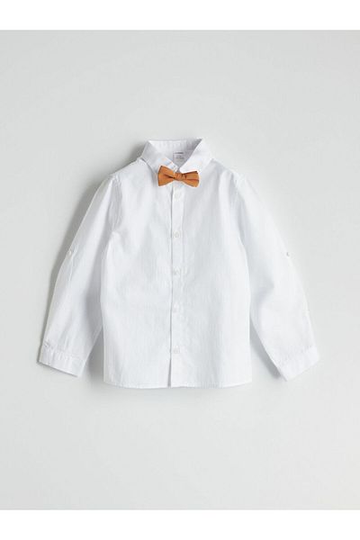 LC Waikiki Lcw Basic Boy's Shirt with Bow Tie