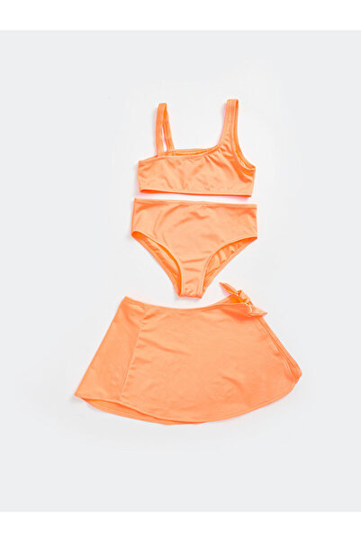 LC Waikiki Κίτρινο μπικίνι και φούστα για κορίτσια Γρήγορου στεγνώματος ετών