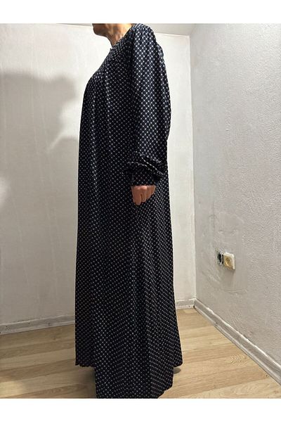 hoaryage Robadan Long Sleeve 100% Viscose Push Flower Mother Dress, Prayer Dress