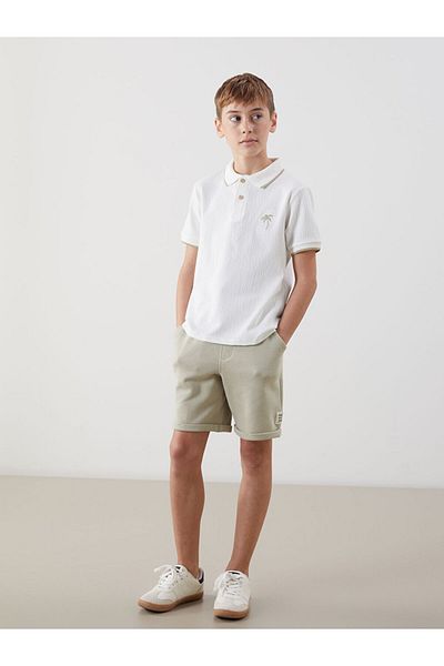 LC Waikiki Light Khaki Boys Shorts with Elastic Waist
