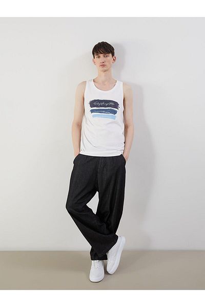 LC Waikiki Xside Crew Neck Printed Men's Sleeveless T-Shirt