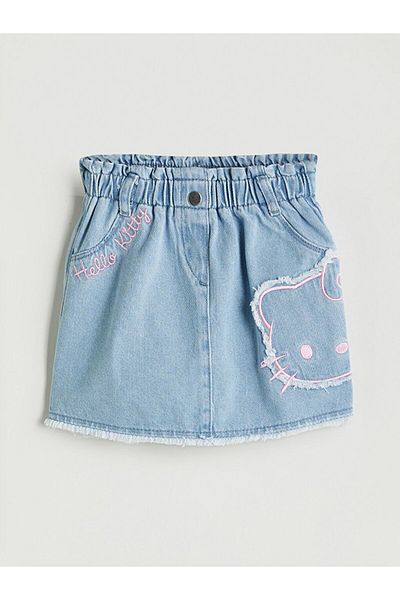 LC Waikiki LCW Kids Hello Kitty Fusta Jeans pentru fete