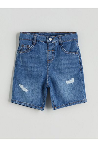 LC Waikiki New Season Basic Boy's Jean Shorts with Elastic Waist - S5Qj24Z1