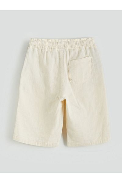 LC Waikiki Green Elastic Waist Muslin Boy Shorts
