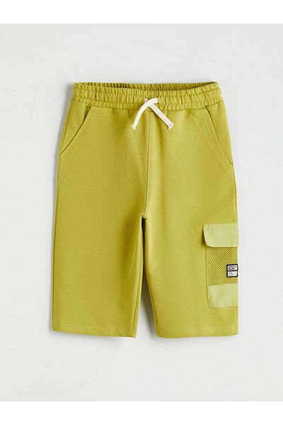 LC Waikiki Green Elastic Waist Boy's Cargo Shorts
