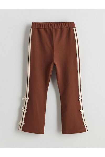 LC Waikiki Elastic Waist Ribbon Detailed Girls' Leggings