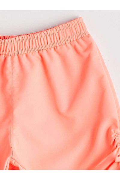 LC Waikiki Orange Elastic Waist Quick Dry Girls' Swim Shorts
