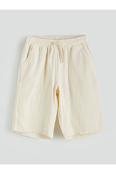 LC Waikiki Green Elastic Waist Muslin Boy Shorts