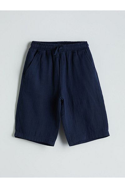 LC Waikiki Green Elastic Waist Muslin Boy Shorts