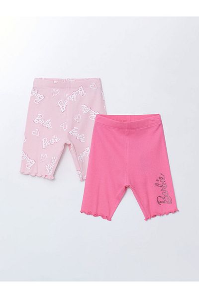 LC Waikiki Κοριτσίστικο κολάν Barbie με ελαστική μέση σε συσκευασία 2 τεμαχίων