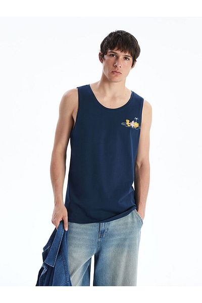 LC Waikiki Xside Crew Neck Garfield Printed Men's Sleeveless T-Shirt