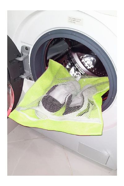 noip Yellow - Zippered - Sensitive Laundry Slippers Shoe Washing Net Large Size (7474)