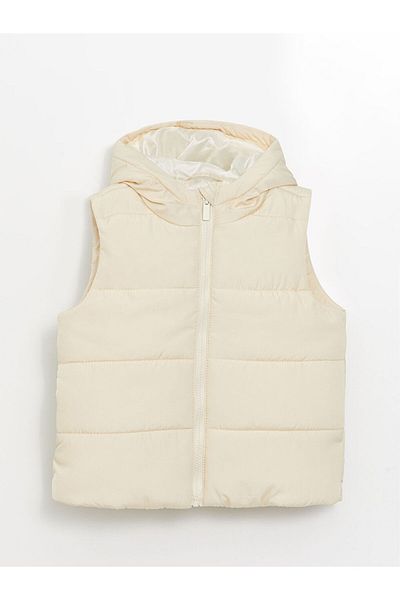 LC Waikiki Lcw Girl's Puffer Vest with Hood Fast Fashion