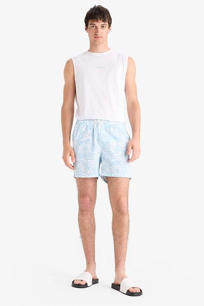 DeFacto Patterned Mesh Lined Short Length Sea Shorts E0974Ax25Hs