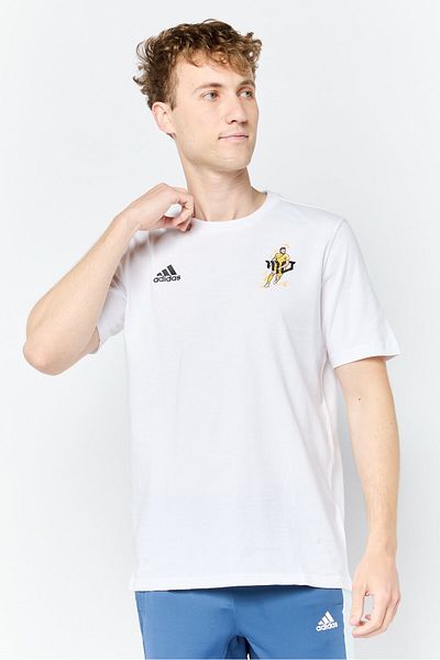 adidas Men Sportswear Fit Short Sleeve Outdoor T-shirts, White