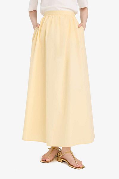 DeFacto A-Line Basic Plain Poplin Maxi Hijab Φούστα E4369AX25SP