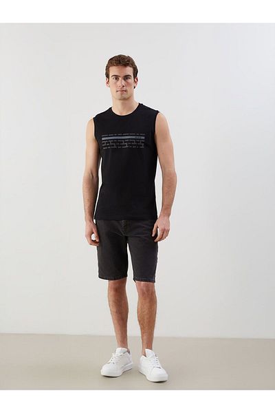 LC Waikiki LCWAIKIKI Classic Crew Neck Printed Combed Cotton Men's Sleeveless T-Shirt