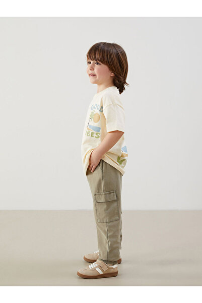 LC Waikiki Green Elastic Waist Boys Jogger Tracksuit Bottom