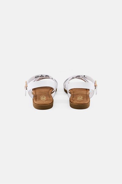 XTI Women Adjustable Buckle Sandals, White
