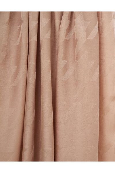 Kayra Goose Feet Pattern Jacquard Shawl Beige