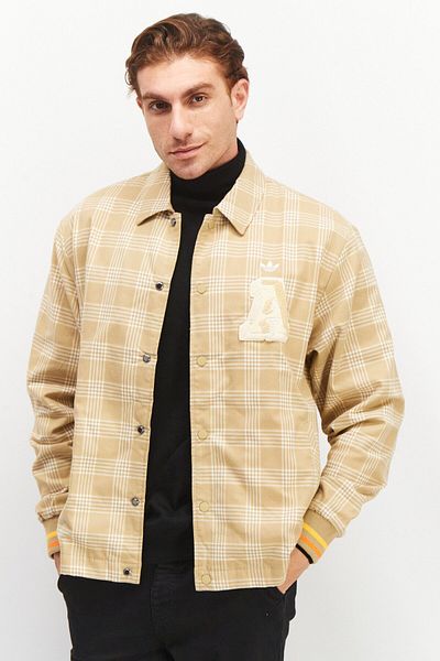 adidas Men Sportswear Fit Brand Logo Jacket Shirt, Multicolor