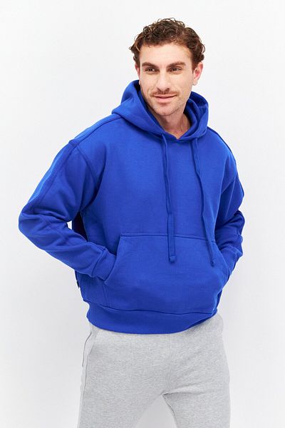 adidas Men Sportswear Fit Long Sleeves Outdoor Hoodie, Blue