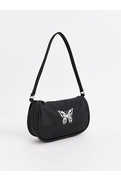 LC Waikiki Lcw Accessories Butterfly Printed Girl's Baguette Bag