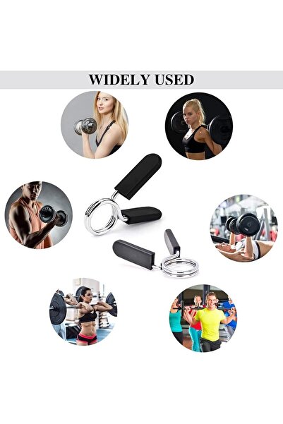 Arabest مشابك طوق زنبركية، مشابك قفل الدمبل، لمعدات رفع الأثقال والتدريب على ...