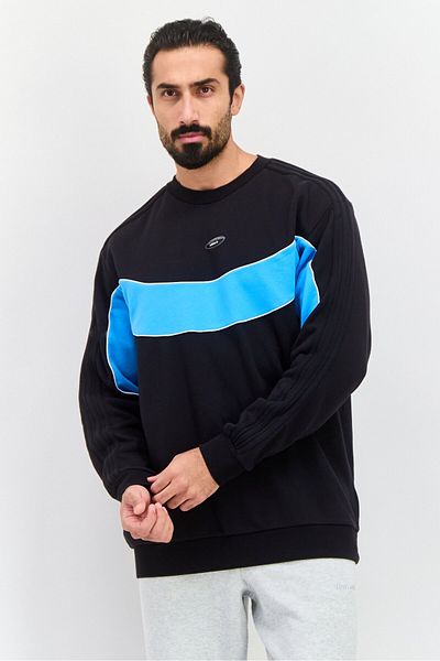 adidas Men Sports Fit Long Sleeve Outdoor Sweatshirt, Black