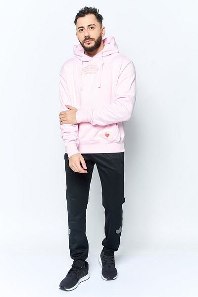 adidas Men Sportswear Fit Long Sleeves Training Hoodie, Pink