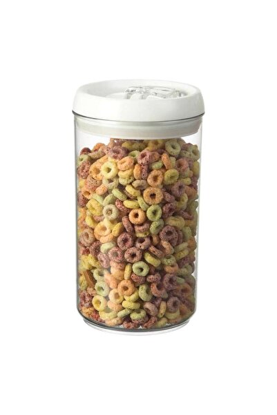 Generic Felli Flip-Tite Cylindrical Food Storage Container Clear and White 67oz