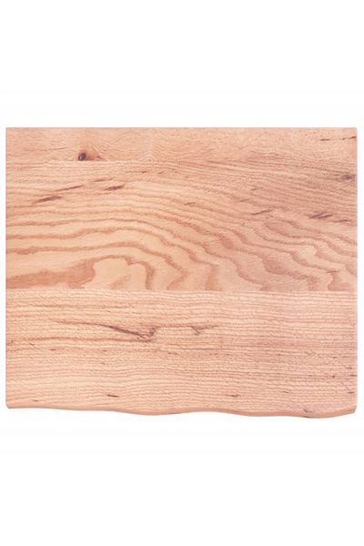 vidaxl Wall Shelf Light Brown 60x50x(2-4) cm Treated Solid Wood Oak