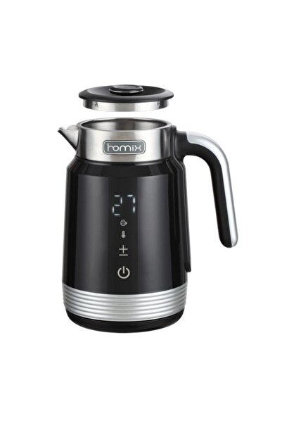 Generic homix 2200W Touch Control Compact Electric Kettle Black and Silver 1.7 Liter D3018E