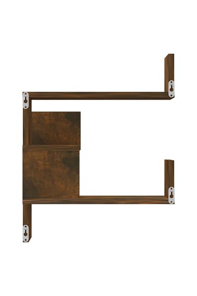 vidaxl Wall Corner Shelf Smoked Oak 40x40x50 cm Engineered Wood