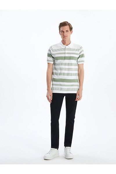 LC Waikiki Lcwaikiki Classic Polo Collar Color Block Men's T-Shirt
