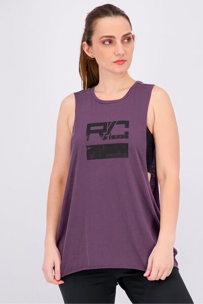 Reebok Women Combat Wordmark Tank, Dark Purple