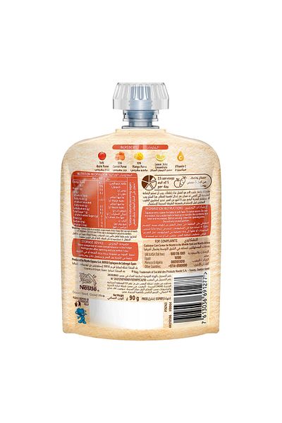 Cerelac Nestle Cerelac Apple Carrot & Mango Fruits Puree Pouch Bay Food From 6 Months 90 g